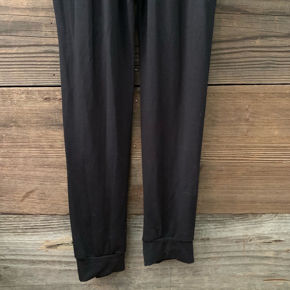 P.S. Kate Black Short Sleeve Jogger Jumpsuit - Picture 3 of 7